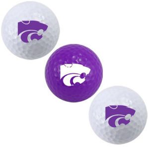 Kansas State Wildcats Team Golf 3pk Golf Ball Set