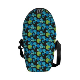 Stylish Small Messenger bag, Blue Moons Pattern