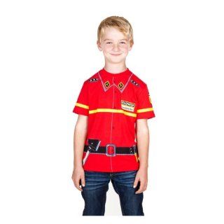Kid's Shirt Feuerwehr T Shirt rot, Größe92 Spielzeug