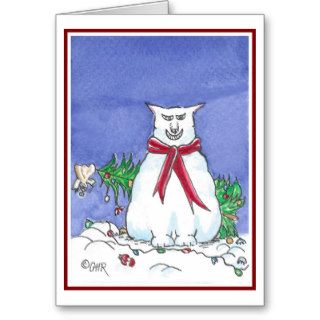 Humorous Cat Christmas Card