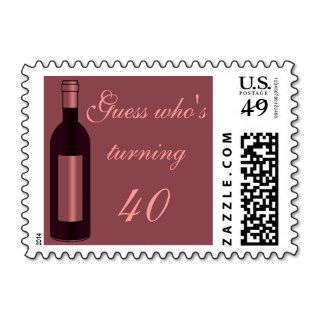Funny Ladies Wine Birthday Party Celebration Stamp