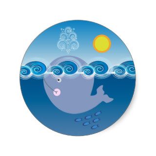 Little Whale Stickers   Cute Baby Whale Stickers