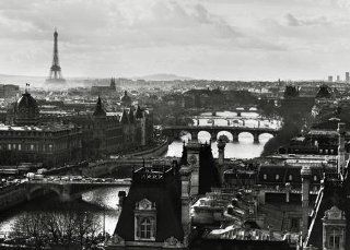Paris   Stadtbild Mit Eiffelturm XXL Poster (136 x 96cm) Küche & Haushalt