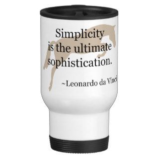 Simplicity Quote With Jumper Horse Coffee Mug