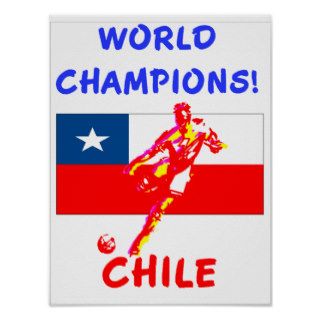 CHILE SOCCER POSTER