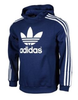 Adidas Kinder J Hooded Sweat Sweatshirt mit Kapuze Kapuzen Pullover dunkelblau Sport & Freizeit