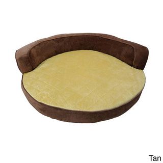Orthopedic Luxor Soft Micro Velvet Round Bolster Pet Bed Other Pet Beds