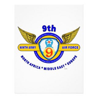 9TH ARMY AIR FORCE "ARMY AIR CORPS" WW II LETTERHEAD