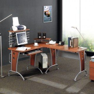 Eck Schreibtisch Computertisch Holz 170x145x129cm Küche & Haushalt