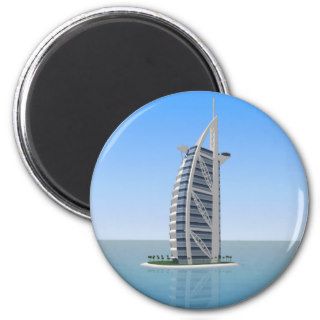 Burj Al Arab Hotel Dubai 3D Model Refrigerator Magnets