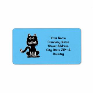 Funny cat return address personalized address label