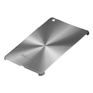 Silver Gray Stainless Steel Metallic Look iPad Mini Cases