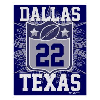 Team USA Sports Blue Silver Dallas Texas Football Posters