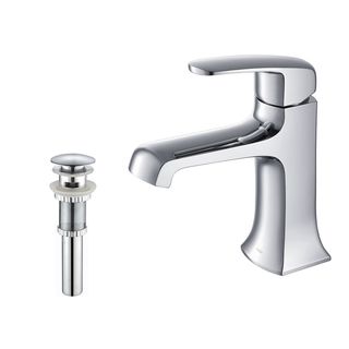 Kraus Decorum Single Lever Bas inch Faucet/ Pop Up Drain with Overflow Kraus Bathroom Faucets
