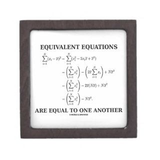 Equivalent Equations Are Equal To One Another Premium Trinket Boxes