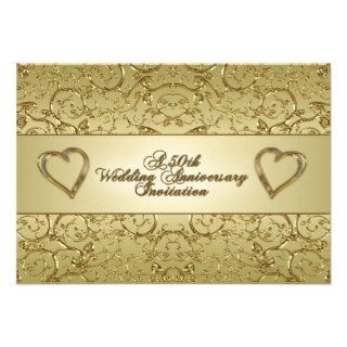 50th Wedding Anniversary RSVP Invitation Card