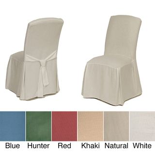 Cotton Duck Parsons Chair Slipcover Pair Chair Slipcovers