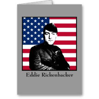 Eddie Rickenbacker and the American Flag Greeting Card