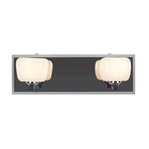 Alternating Current 2 Light Wall Polished Stainless Steel Halogen Bath Vanity DISCONTINUED AC1082