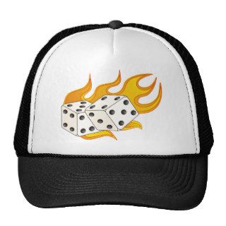 Flaming Dice Hats