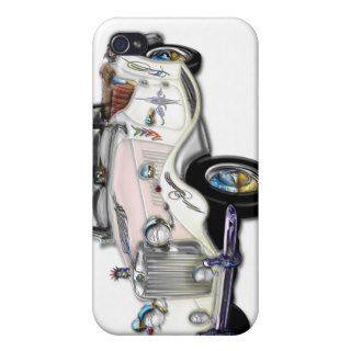 Classic White and Gold MG Convertible iPhone 4 Covers
