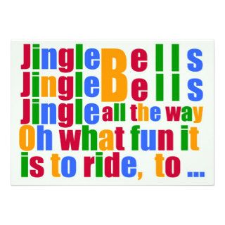 Jingle bells Jingle bells Christmas Party Invite