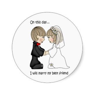 Bride and Groom Wedding Stickers