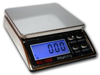 Digitale Taschen Waage KL 168 / Genauigkeit 0,01 Gramm / Meß Bereich 0 300 Gramm / Auto Off / Tara Funktion Küche & Haushalt