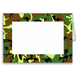 Camouflage Border Note Card