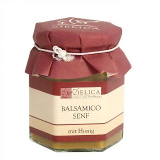 Balsamico mit Honig Senf   6 Gläser â 175 ml   Gourmet Feinkost Senfe Lebensmittel & Getränke