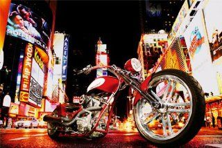 XXL Poster/Riesenposter Harley Davidson am Times Square bei Nacht  Größe 175 x 115 cm Küche & Haushalt