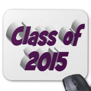 Class of 2015  3D Mouse Pads, Dark Violet