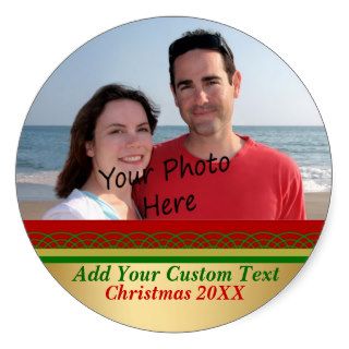 Christmas Border Your Photo & Custom Text Stickers
