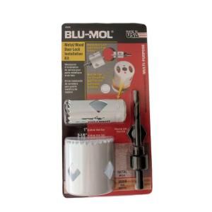 BLU MOL 2 1/8 in. x 1 in. Bi metal Lock Installation Kit 6556