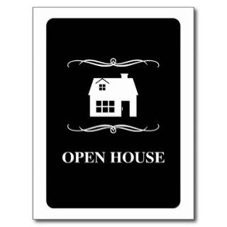 mod open house announcement postcard