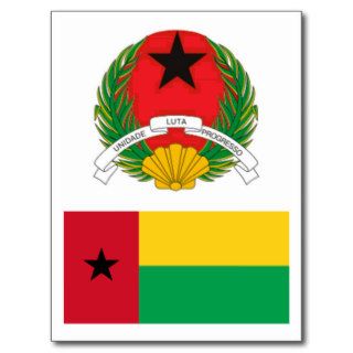Guiné Bissau Flag GW Post Card