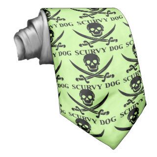 Scurvy Dog   Funny Pirate Humor Custom Ties