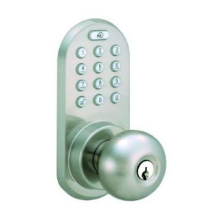 Morning Industry Satin Nickel Touch Pad and Remote Electronic Entry Knob QKK 01SN