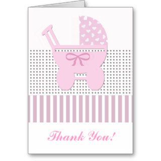 Cute Thank Your Baby Girl Design Greeting Cards