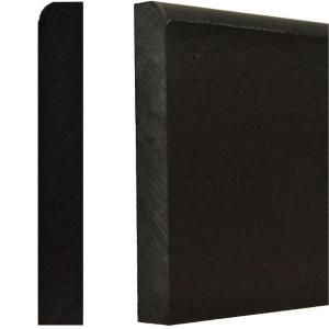 5/8 in. x 4 in. x 8 ft. Black Plastic Base Durobase Moulding 233PL