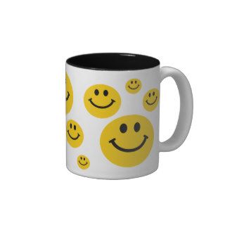 Yellow Smiley Face Coffee Mugs