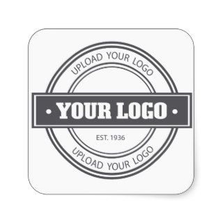 Make Your Own Logo stickers   square small
