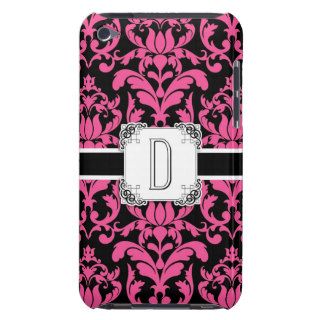 Letter D Monogram Floral Damask Typography Scroll iPod Touch Case Mate Case