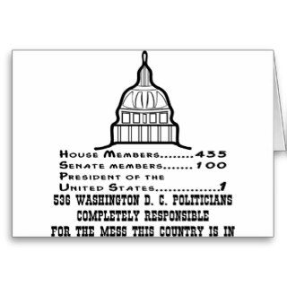 536 Washington DC Politicians Are Responsible Card