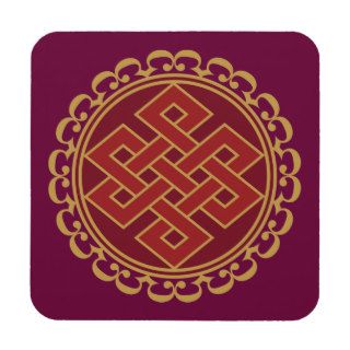 Buddhist Endless Knot Table Coasters