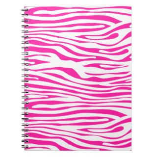 Hot Pink Zebra stripe pattern animal print Journal
