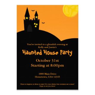 Haunted House Custom Invitations