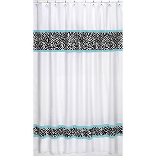 Turquoise Funky Zebra Shower Curtain Sweet Jojo Designs Shower Curtains