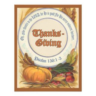 Christian Bible Verse Thanksgiving Custom Invite