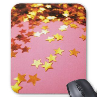 Glittery Gold Stars Vertical Mousepad